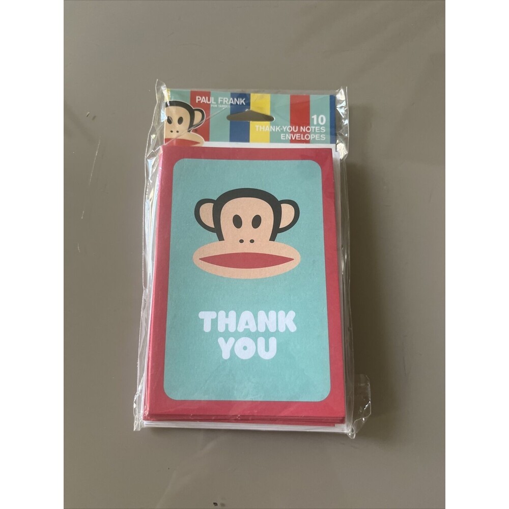 NWT Paul Frank For Target 10 Thank You Notes And Envelopes Y2K
